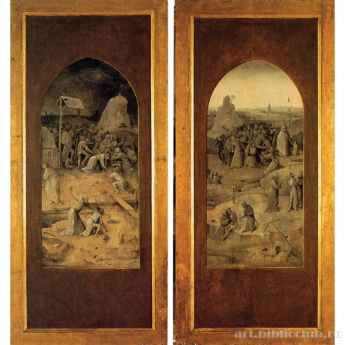 Триптих «Искушение святого Антония». Вид внешних створок