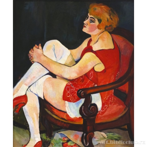 Женщина в белых чулках