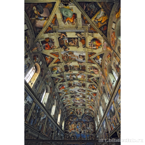 Роспись потолка Сикстинской капеллы в Ватикане