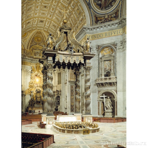 Балдахин над могилой апостола Петра из бронзовых украшений Пантеона