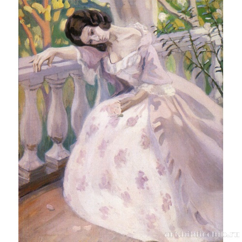 Дама на веранде