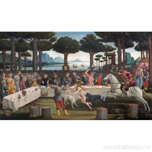 Серия картин к новеллам Боккаччо «Декамерон». «Ужин Настажио у Онести», третий эпизод