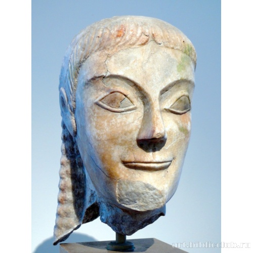 Голова куроса из святилища Аполлона на горе Птой в Беотии