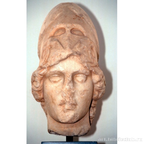 Голова Афины в коринфском шлеме