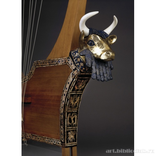 Голова быка. Украшение арфы из Ура