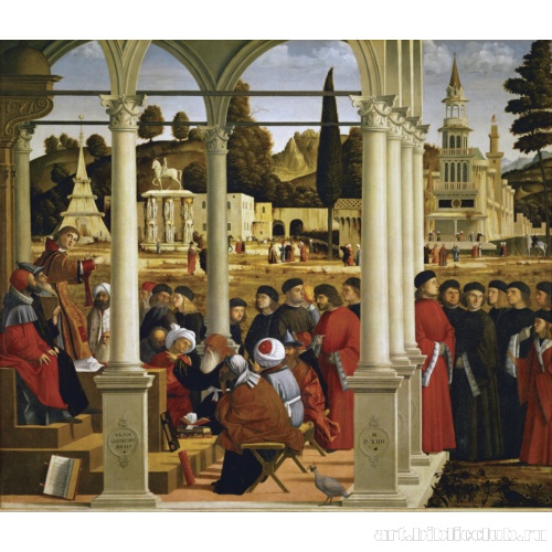 Цикл картин к житию св. Стефана, диспут св. Стефана