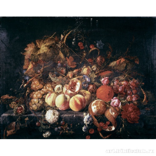 Натюрморт с цветами и фруктами