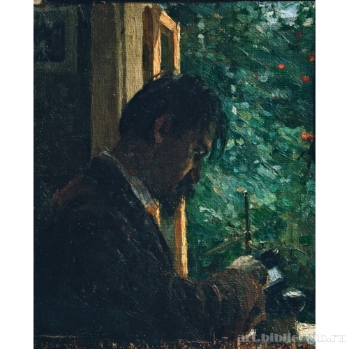 Гравер Василий Васильевич Матэ за работой