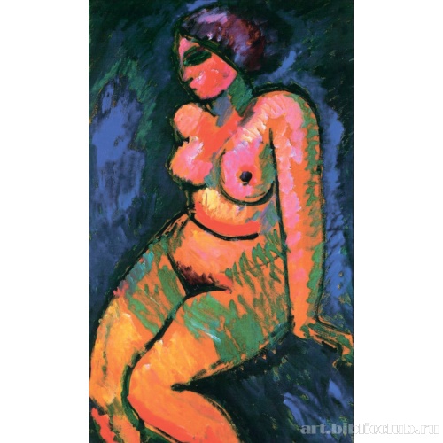 Обнаженная сидя