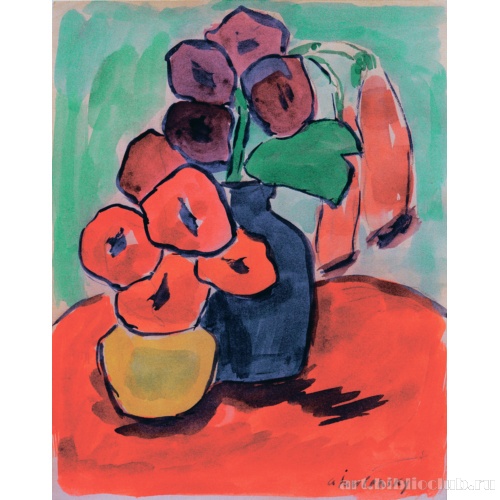 Желтая и голубая вазы