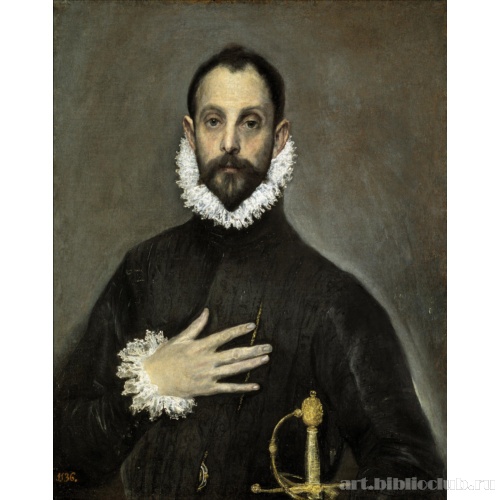 Дворянин с рукой на груди