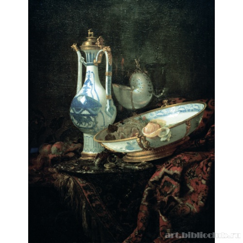 Натюрморт с кувшином, блюдом, кубком и фруктами