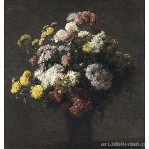 Ваза с хризантемами