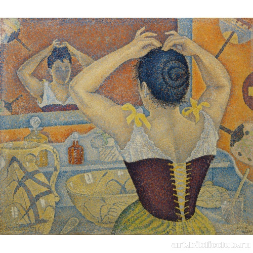 Женщина, закалывающая волосы