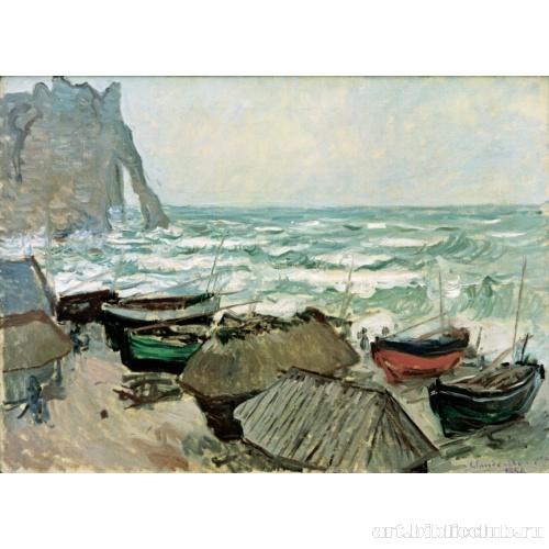 Рыбацкие лодки на пляже в Этрета