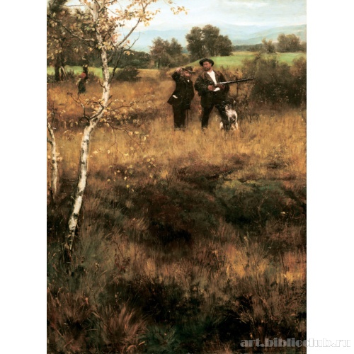 Вильгельм Лейбль и Иоганн Шперль на охоте