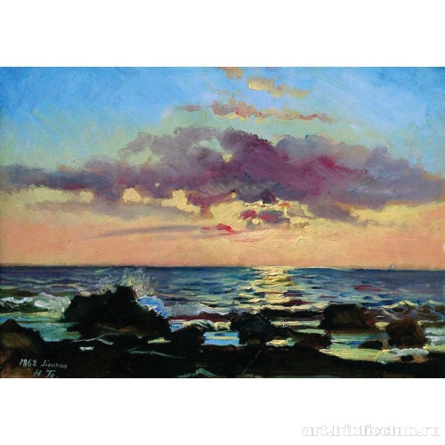 Закат на море в Ливорно
