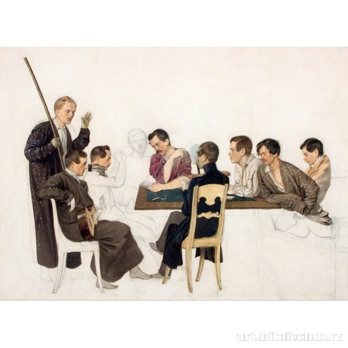 П.А. Федотов и его товарищи по лейб-гвардии Финляндскому полку