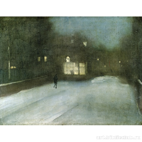 Ноктюрн в сером и золотом: снег в Челси