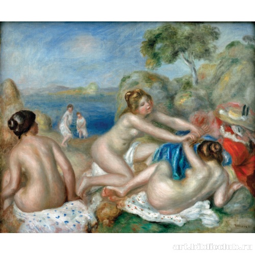Купальщицы, играющие с крабом