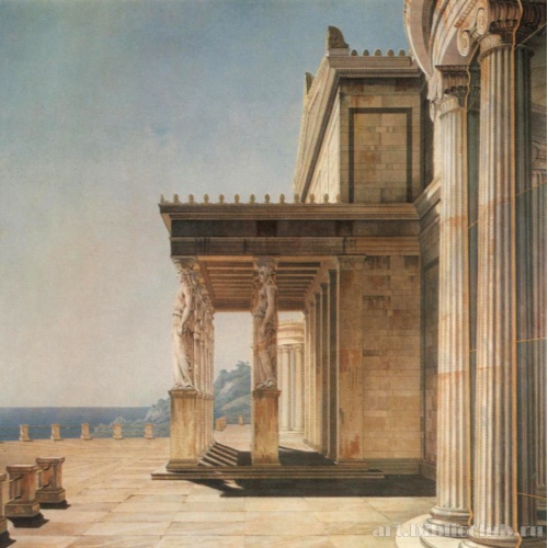 Проект великокняжеского замка в Ореанде. Перспектива террасы с портиком кариатид