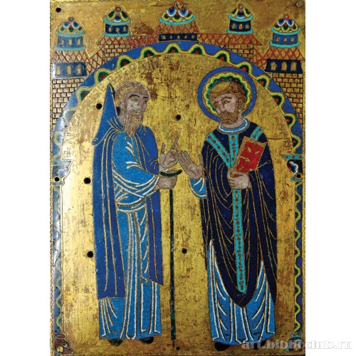 Святые Стефан Мюретский и Гуго Ласертский. Запрестольный образ Гранмонского аббатства