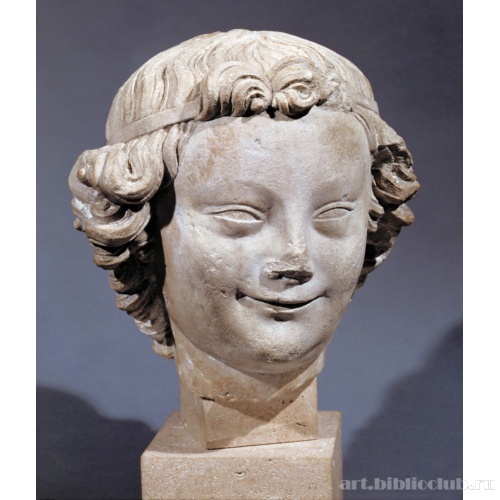 Голова ангела. Скульптура монастырской церкви Святого Людовика в Пуасси