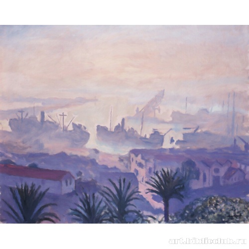 Порт Алжира в тумане