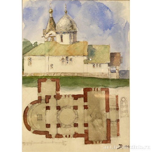 Эскиз и план Троицкой церкви для села Бёхова