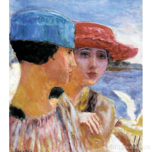 Девушки с чайкой