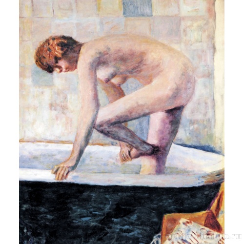 Розовая обнаженная в ванной