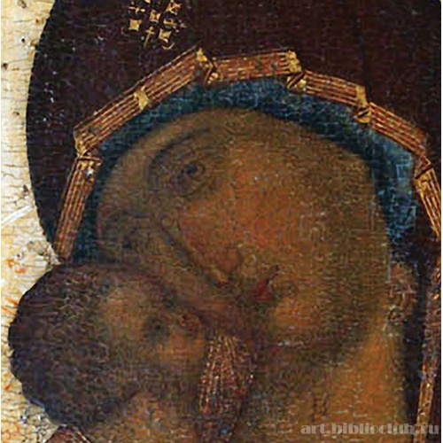 Список иконы Богоматери Владимирской. Фрагмент