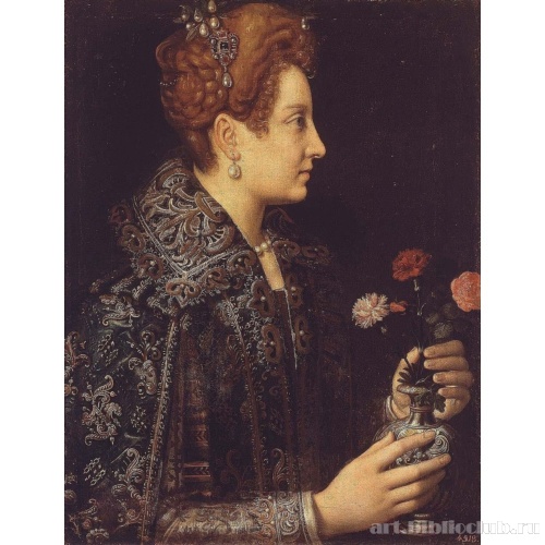 Профильный портрет молодой женщины