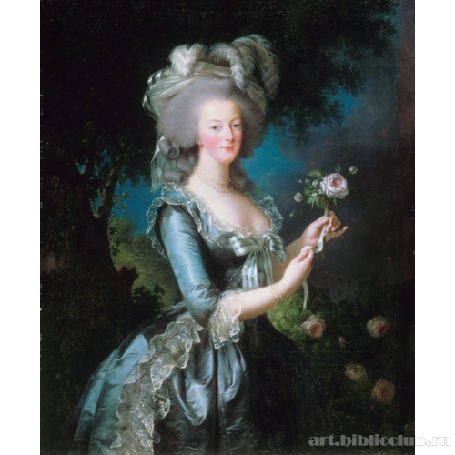 Портрет Марии-Антуанетты с розой