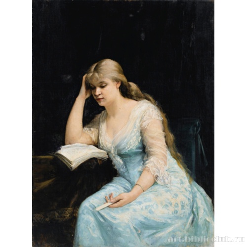 Молодая женщина, читающая «К вопросу о разводе» Александра Дюма