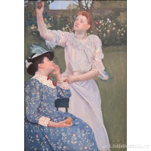 Девушки, собирающие фрукты