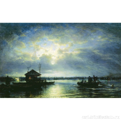 Летняя ночь на Неве у взморья