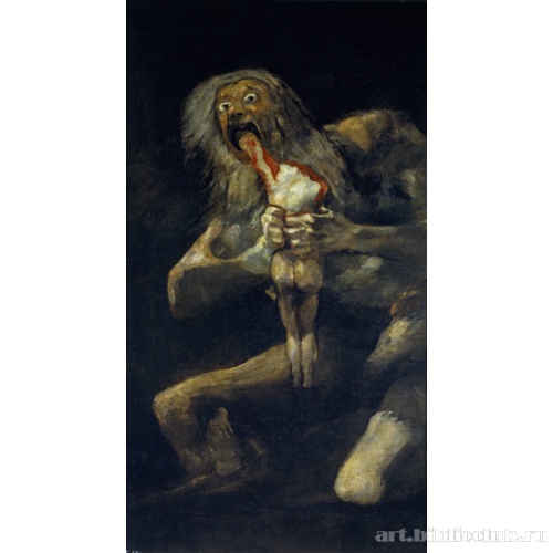 Серия «pinturas negras» («мрачных картин»). Сатурн пожирает своих детей