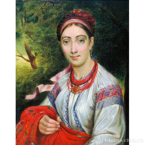 Девушка-украинка в пейзаже