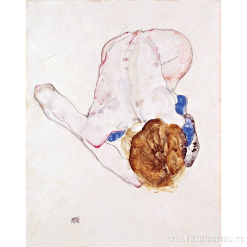 Обнаженная, наклонившаяся вперед