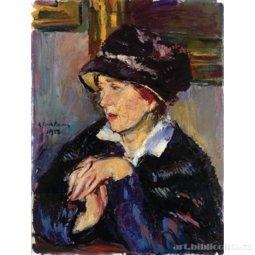 Портрет дамы в тёмной шляпе