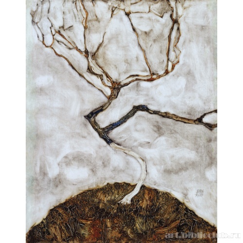 Маленькое дерево поздней осенью