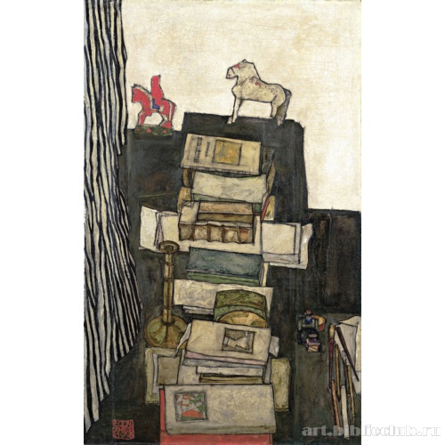 Натюрморт с книгами (Письменный стол Шиле)
