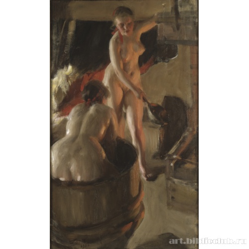 Девушки из Даларны принимают ванну