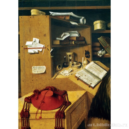 Святой Иероним извлекает занозу из лапы льва. Фрагмент