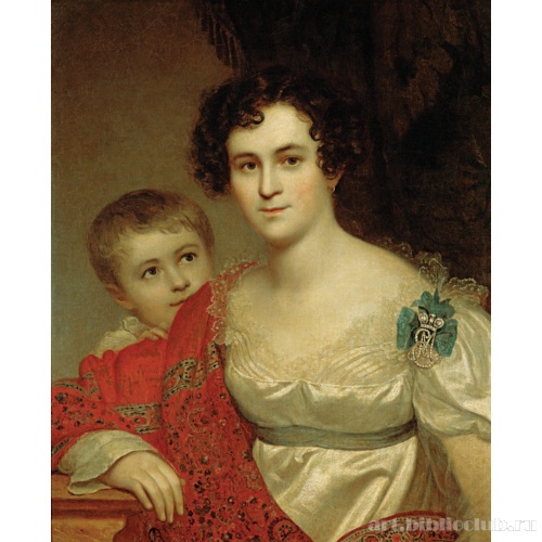 Портрет Авдотьи Ивановны Молчановой с дочерью Елизаветой