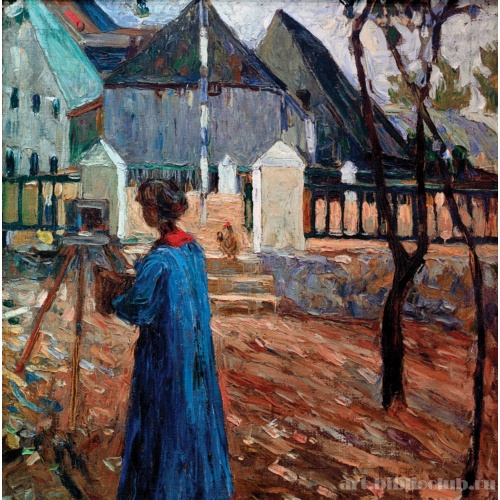 Габриэла Мюнтер за рисованием