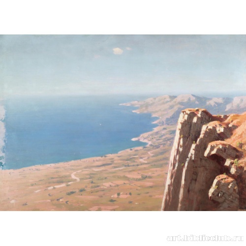 Берег моря со скалой