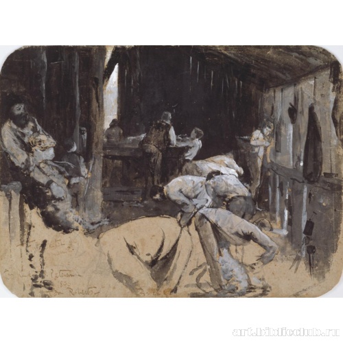 Стрижка овец. Этюд