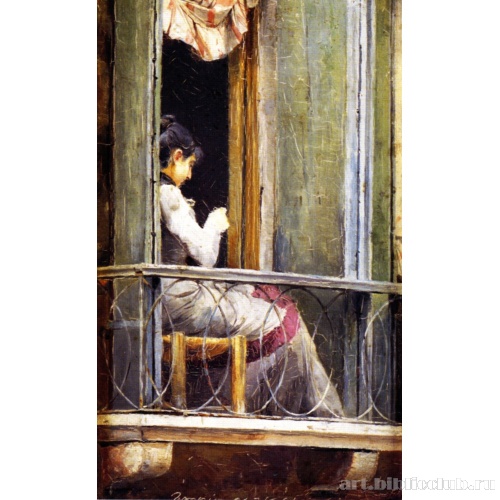 Женщина на балконе